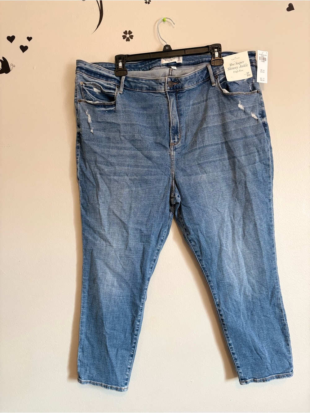 Abercrombie & Fitch Medium Blue Distressed Boyfriend Jeans